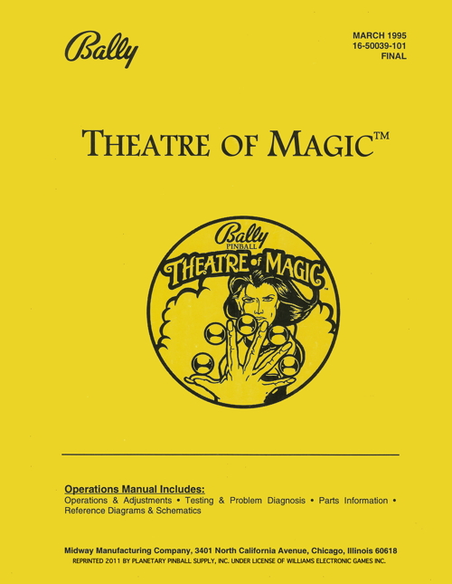 Theatre of Magic (Bally) - Manual