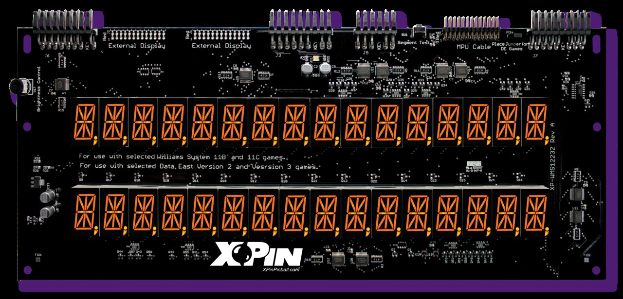 LED Display XP-WMS12232-O for Williams & Data East Games - ORANGE