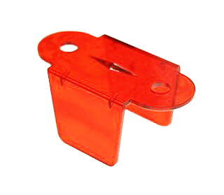 Plastguide dubbelsidig 1-3/4" - Röd (transparent)