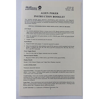 Alien Poker - Operator Handbook