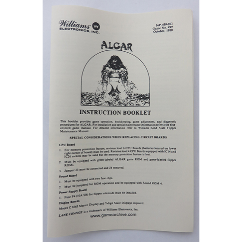 Algar - Operator Handbook