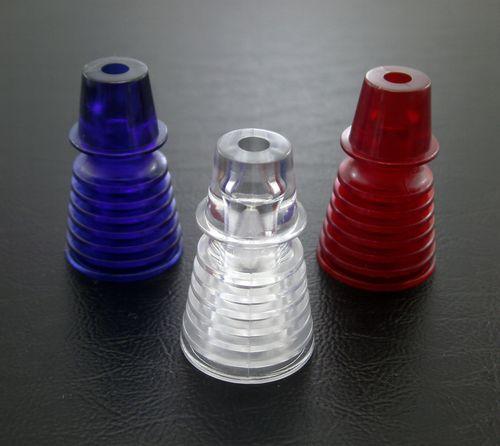 Star Post Ribbed - Clear transparent), lång (1-3/16" = 30 mm)
