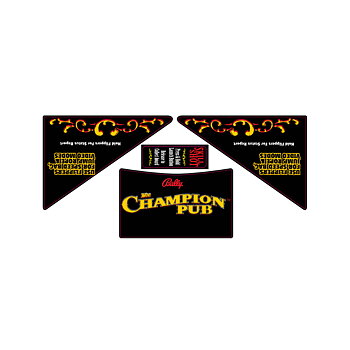 Champion Pub Apron Decal Set