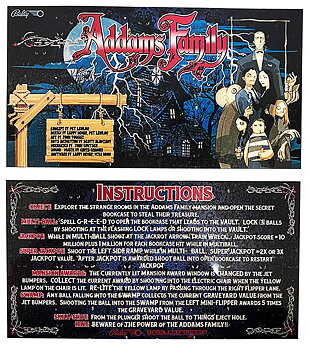 Instruktionskort - Addams Family, The