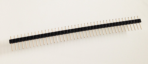 0.100" (2.54 mm) Male Header: 1x40-Pin