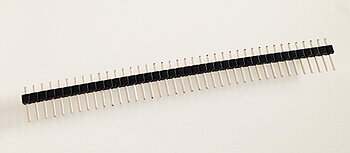 0.100" (2.54 mm) Male Header: 1x40-Pin