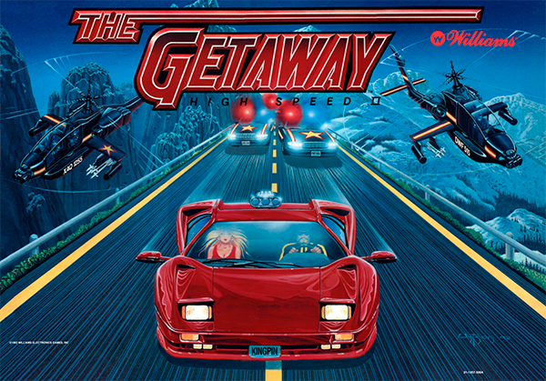 Getaway, The - Backglass (3 mm acryl)