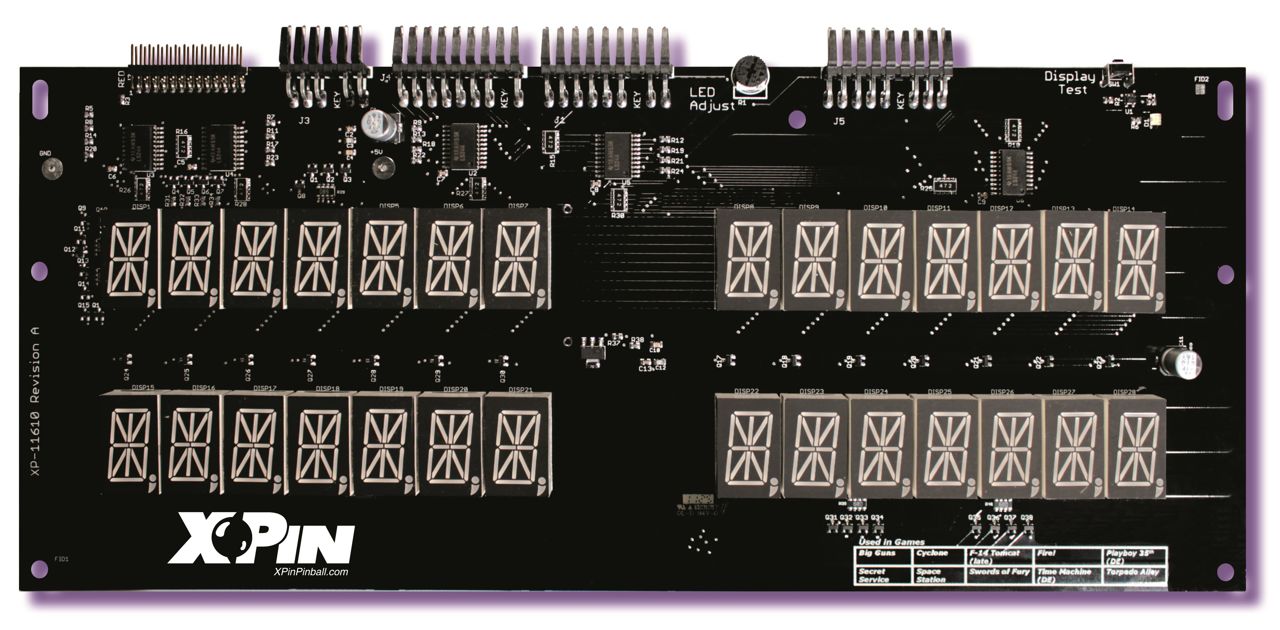 LED Display XP-WMS11610 Display for Williams & Data East Games - WHITE