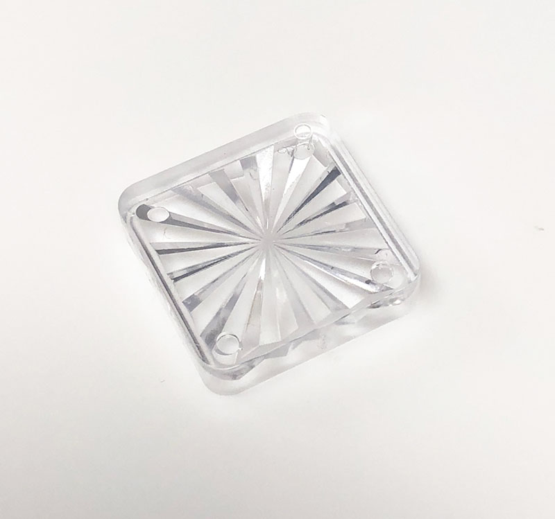 1" Square Transparent Starburst Clear Playfield Insert