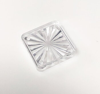 1" Square Transparent Starburst Clear Playfield Insert