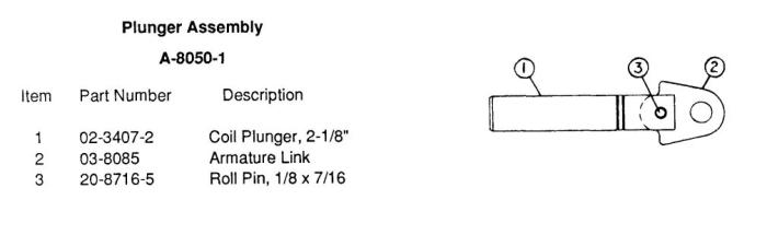 Plunger and Link Assembly 2-1/8" - 2