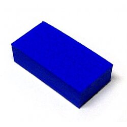 1/2" x 1" x 1/4" Blue Rubber Pad With Adhesive Backing