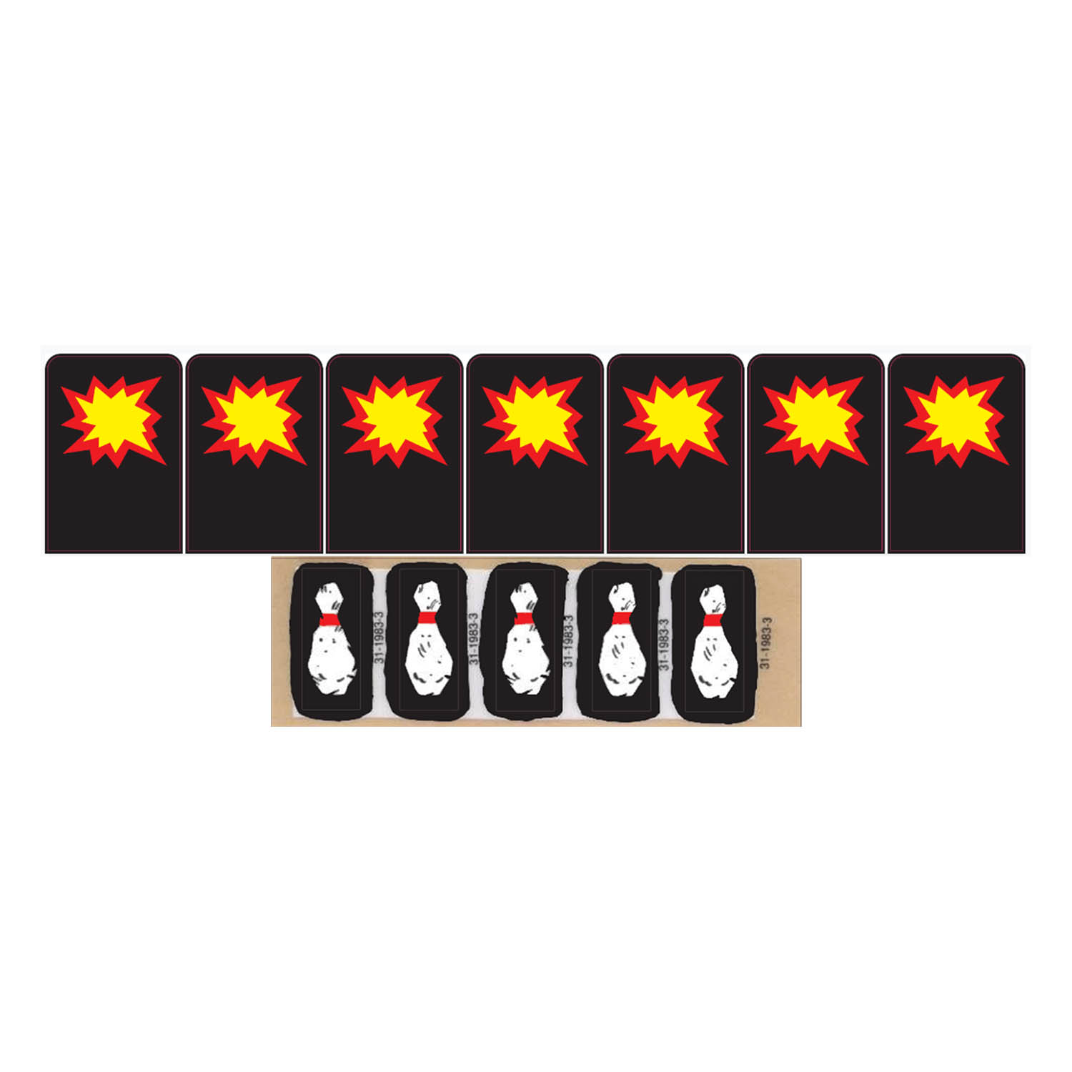 Flintstones - Target decal set (12 st) - LAMINATED.
