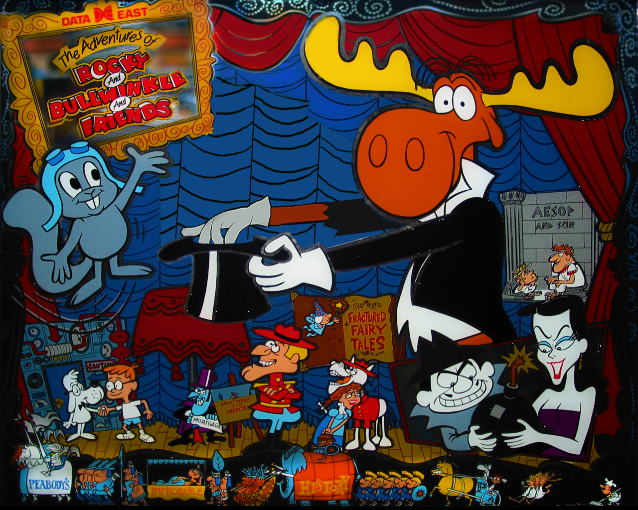 Adventures of Rocky and Bullwinkle and Friends - LED Backbox Kit