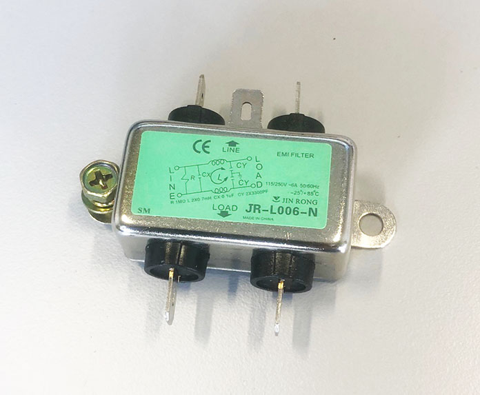 LINE FILTER, EMI 125/250V 50/60HZ