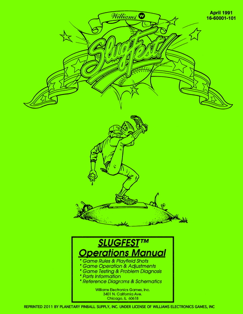 SlugFest (Williams) - Manual