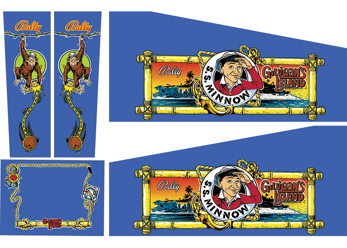 Gilligan's Island - Cabinet Decals