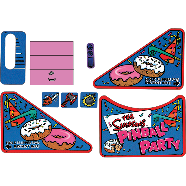 Simpson Pinball Party Decal Set