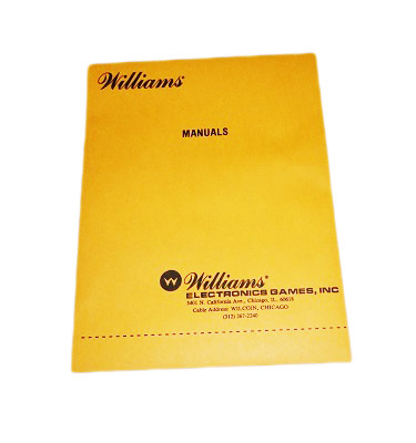 Williams Pinball Manual Envelope