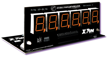 6-siffrig LED Display för Classic Bally & Stern spel - ORANGE