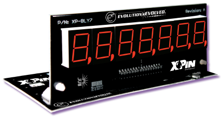 7-siffrig LED Display för Bally/Stern spel - RÖD