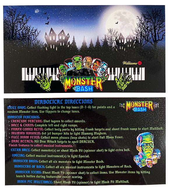 Instruktionskort - Monster Bash