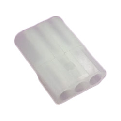 Male .093" Pin and Socket Receptacle Housing, 3 Circuits, Single Row