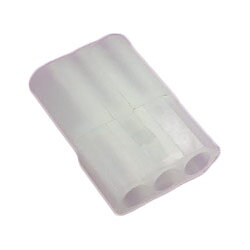 Male .093" Pin and Socket Receptacle Housing, 3 Circuits, Single Row