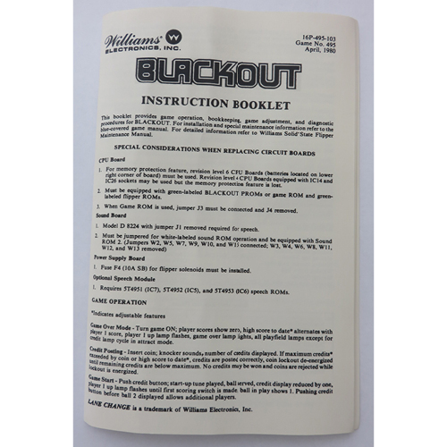 Blackout - Operator Handbook