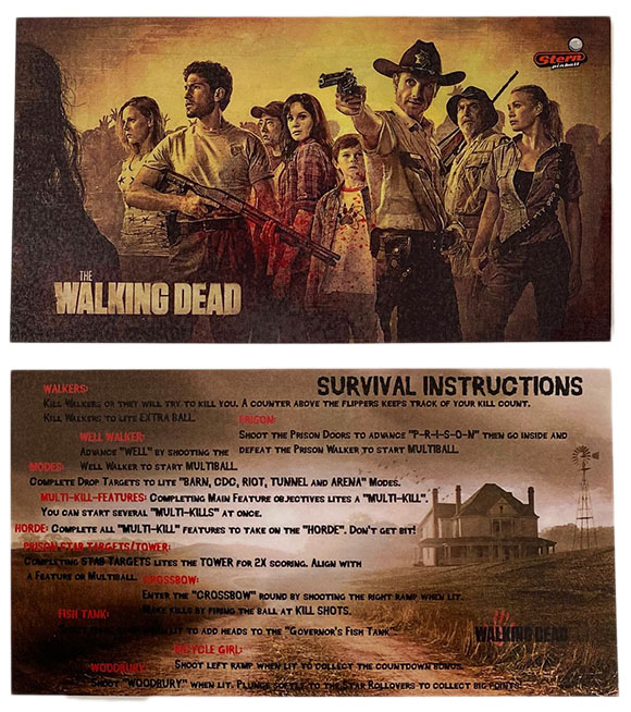 Instruction Card - Walking Dead, The