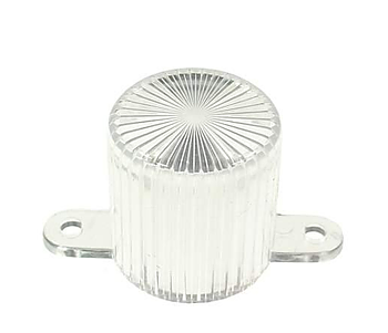 Plastic Light Dome, screw tabs - Clear