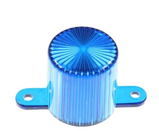 Plastic Light Dome, screw tabs - Blue