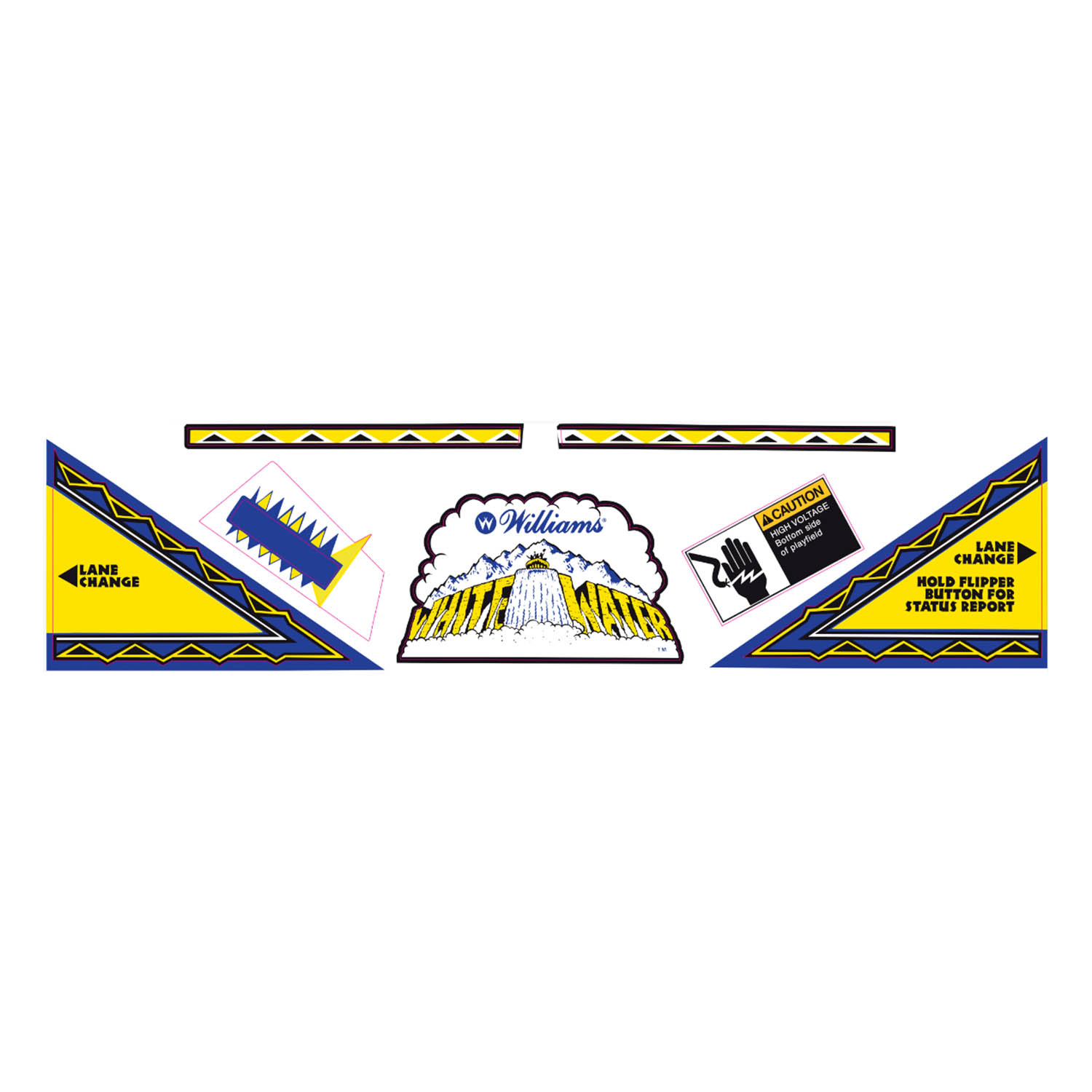 White Water Apron Decal Set