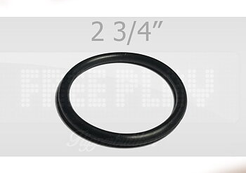 2 3/4" svart gummiring - Premium