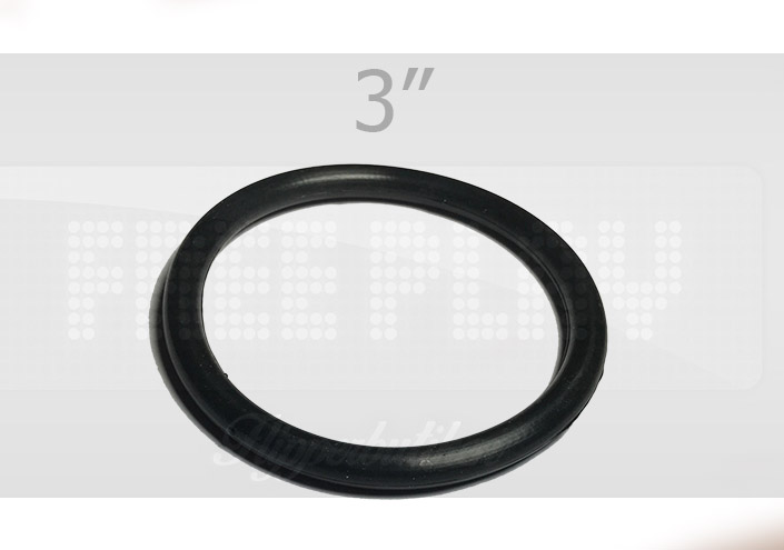 3" Black Rubber Ring - Premium