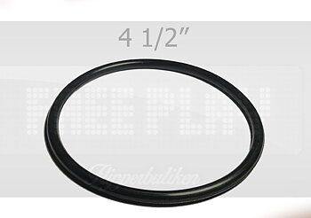 4 1/2" svart gummiring - Premium