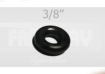 3/8" svart gummiring - Premium