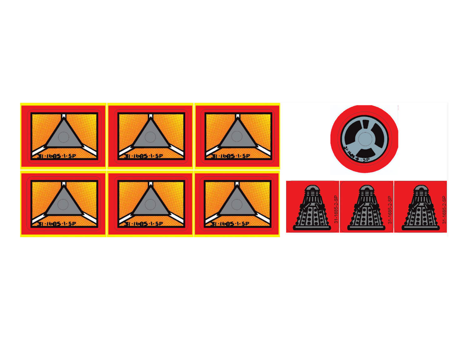 Dr Who - Target dekaler (10 st)