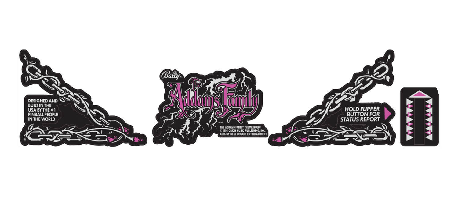The Addams Family Apron Decal Set