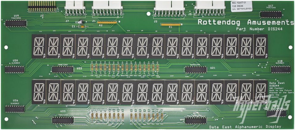 Data East Alphanumeric Displays