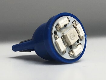 555 Blå Pop Bumper LED (4+1)