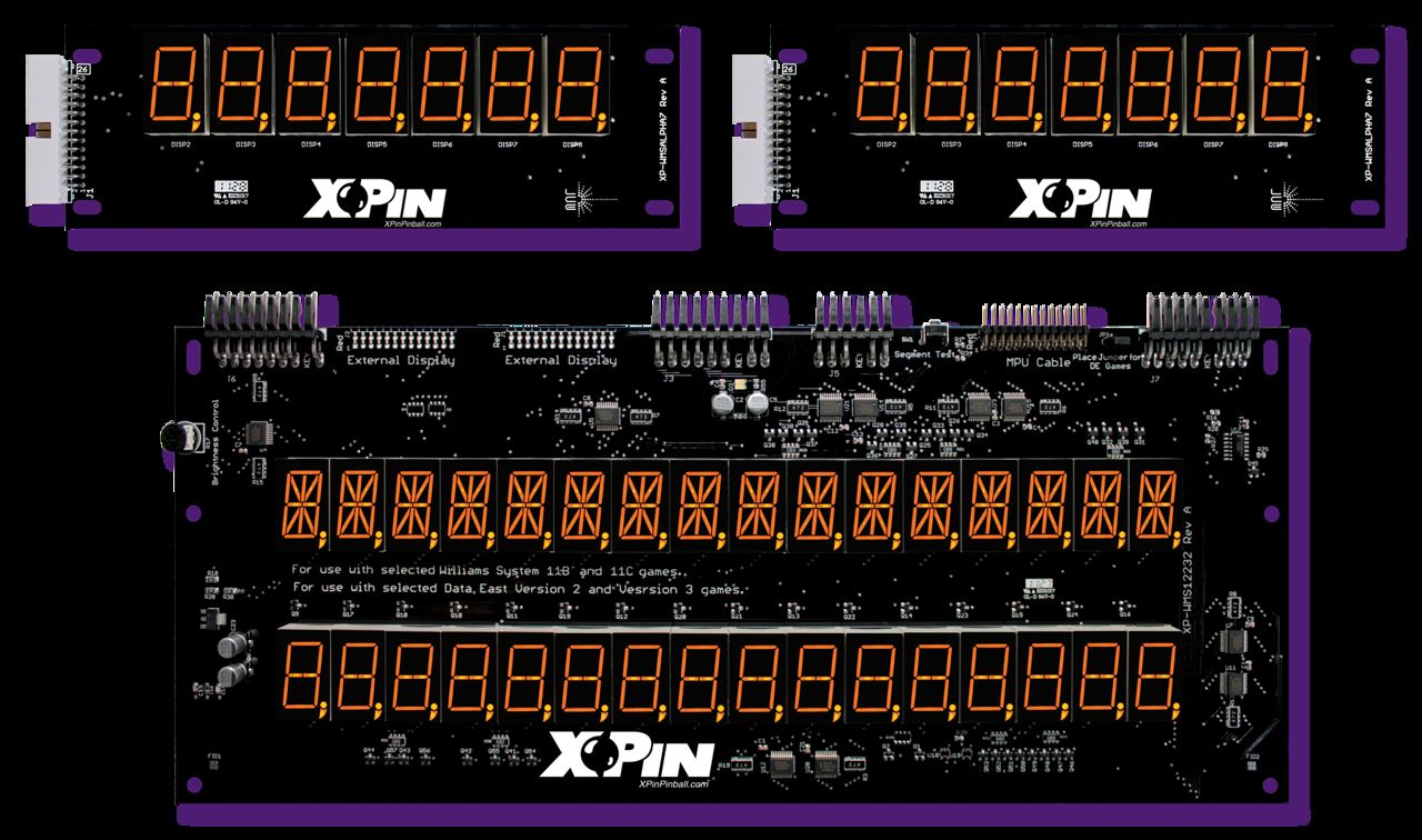 LED Display XP-WMS12232-D2 for Williams Games - ORANGE - Free Play