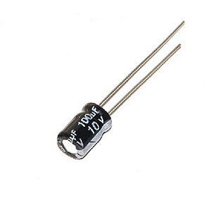 Capacitor (radial) 100 µF 10V
