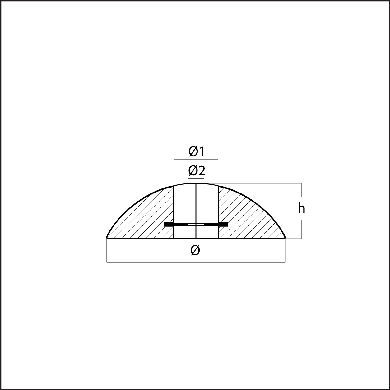 Diskanod av magnesium med stålkärna, Ø140 mm, för skrov, roder och trimplan - 3