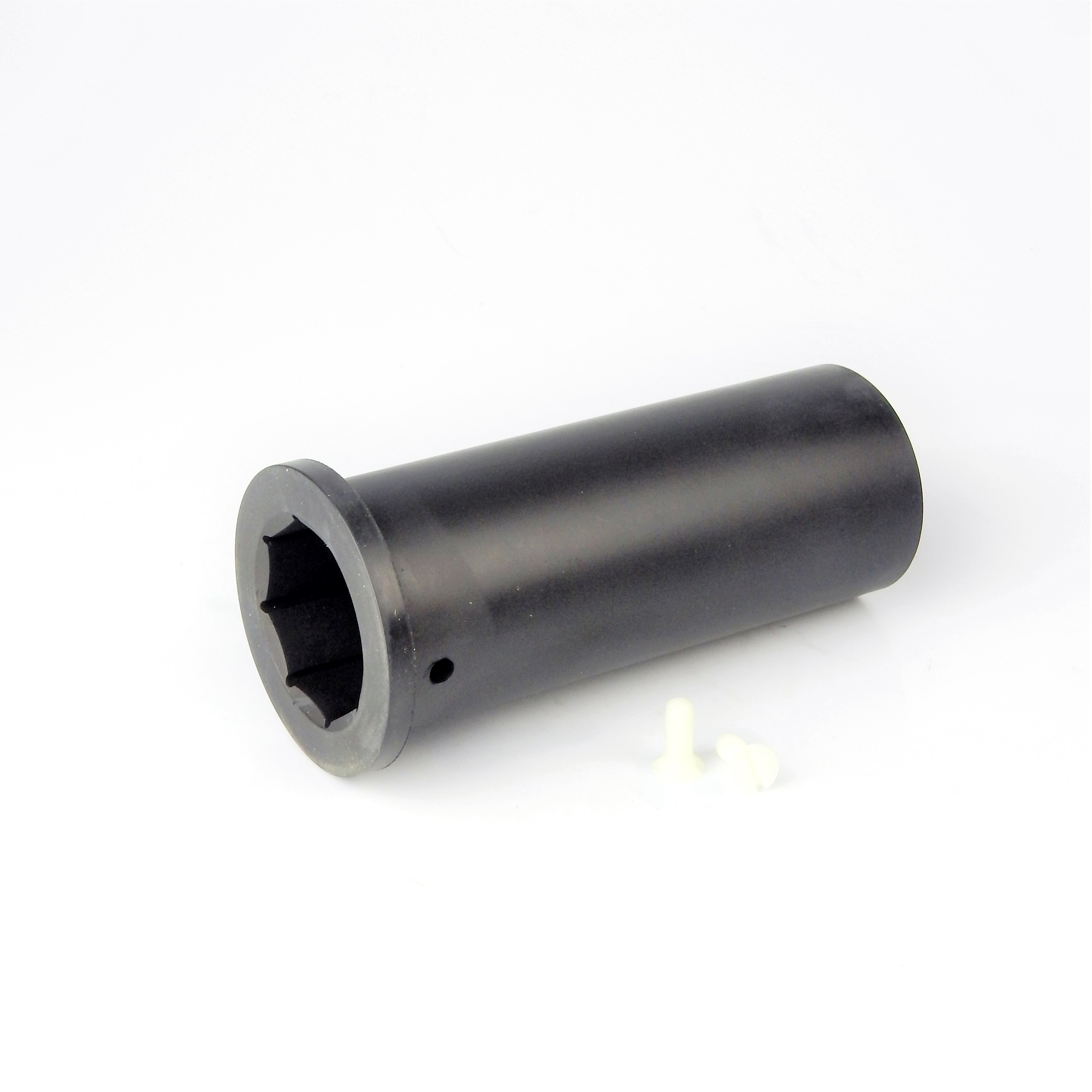 Lager 40 × 54 × 140 mm, av gummi med fläns