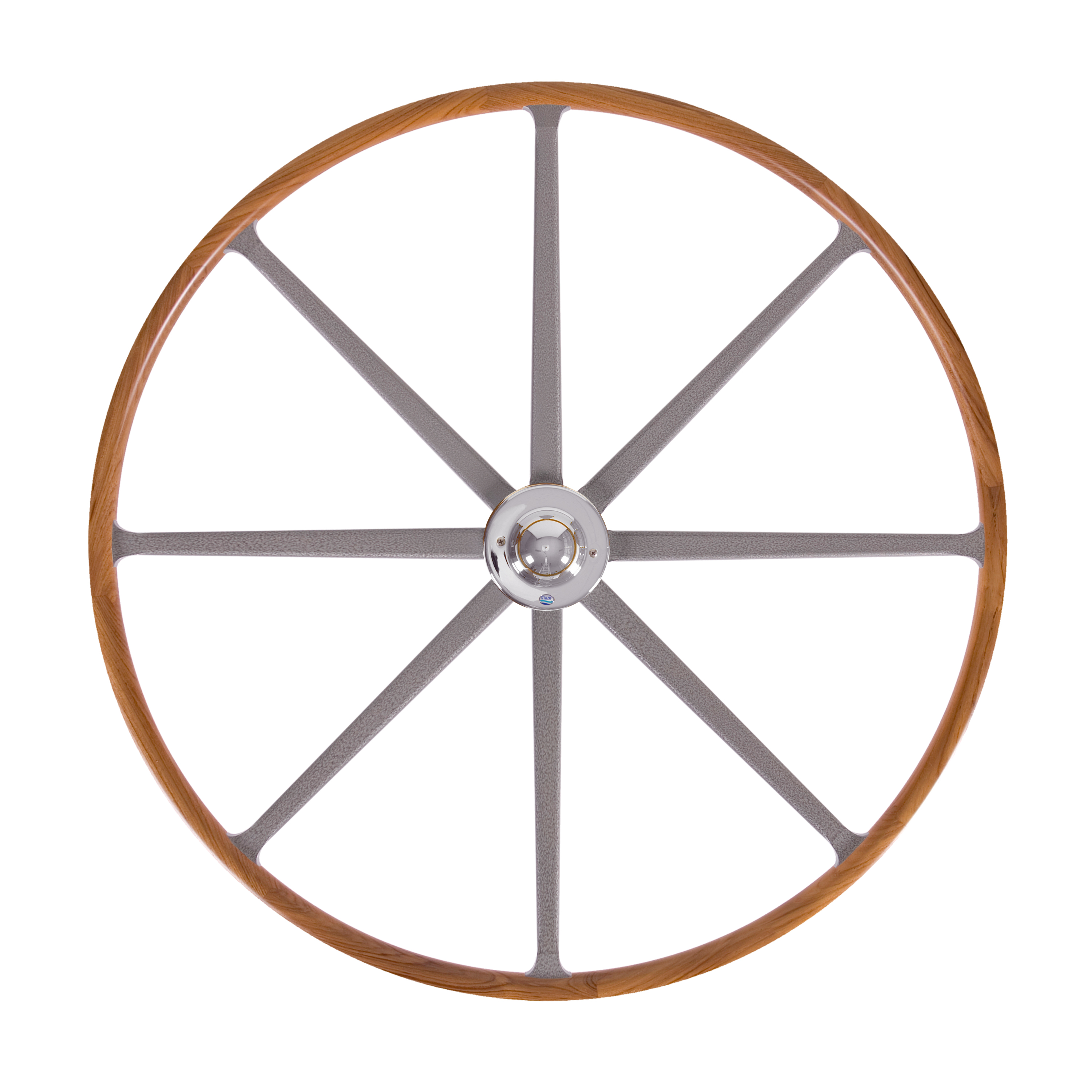 11. Aluminiumekrad ratt med greppring i teak - 6