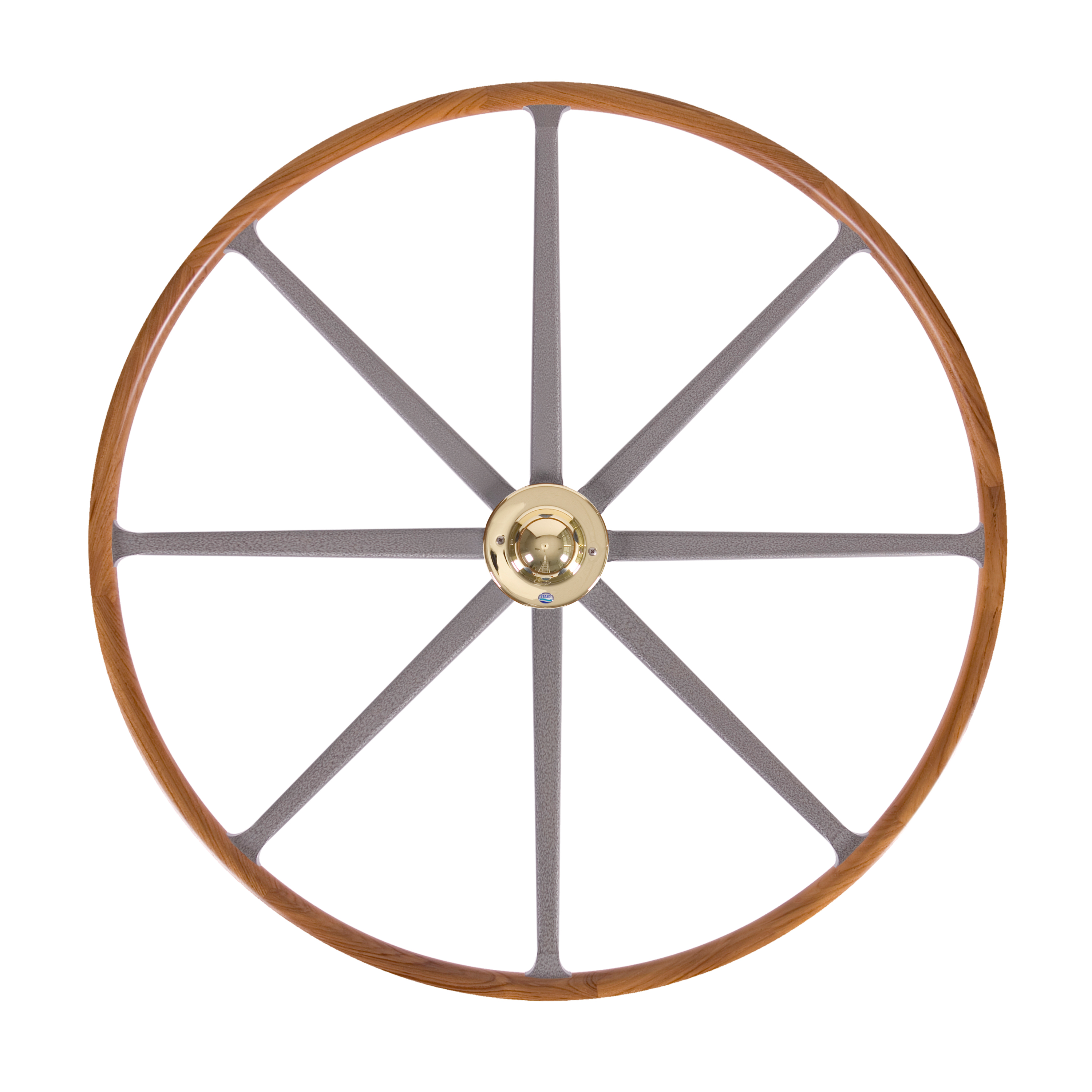 11. Aluminiumekrad ratt med greppring i teak - 3