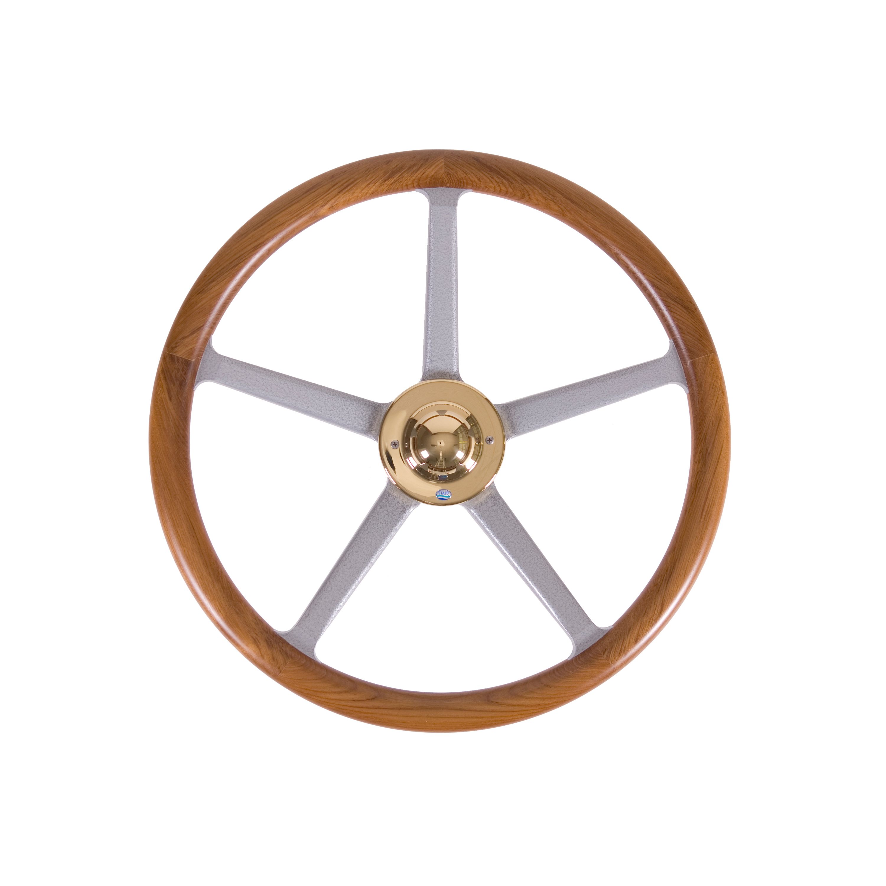 11. Aluminiumekrad ratt med greppring i teak