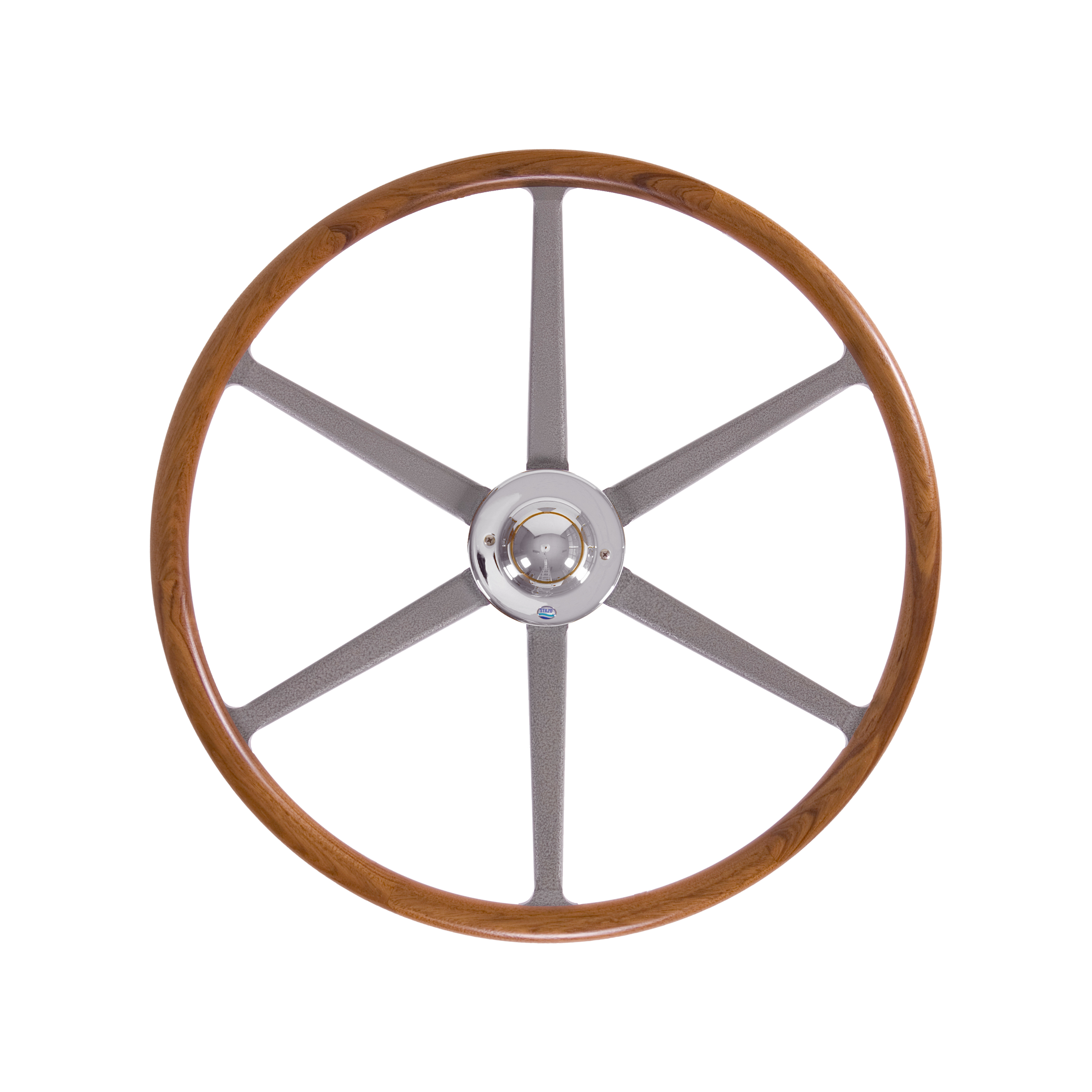 11. Aluminiumekrad ratt med greppring i teak - 5