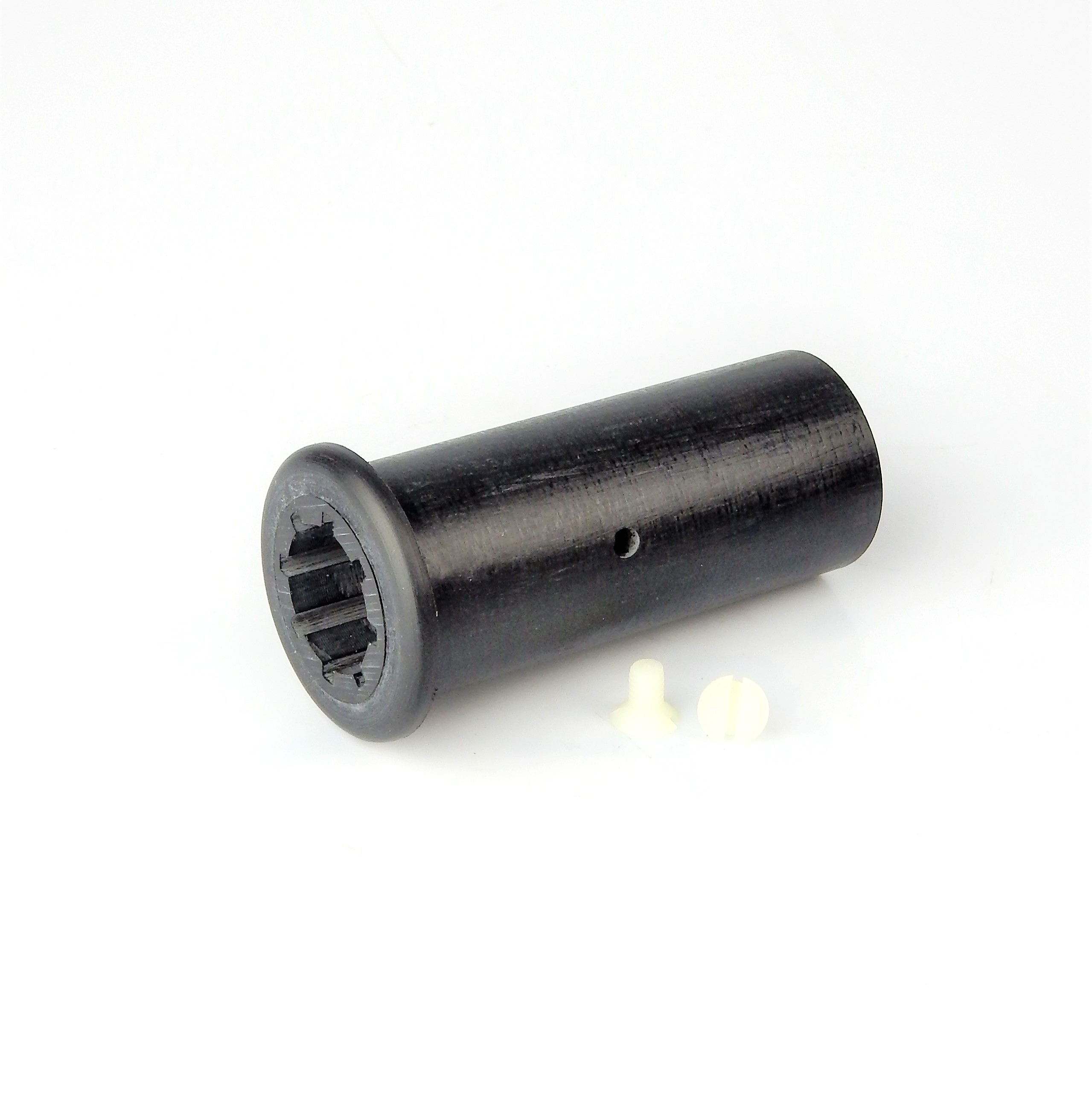 Lager 25 × 40 × 100 mm, i gummi med fläns
